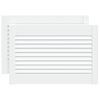 vidaXL Puerta de armario lamas 2 uds madera pino blanco 39,5x59,4 cm