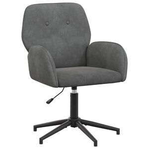 vidaXL Silla de escritorio giratoria 54 x 55 x 90 cm Gris oscuro