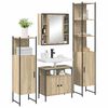 vidaXL Juego de muebles de ba&ntilde;o con estante 4 pcs Roble Sonoma