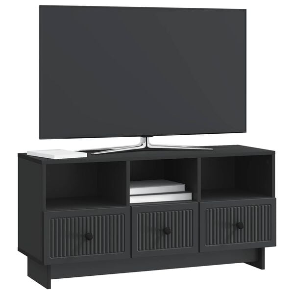 vidaXL Mueble de TV Negro 102 x 34,5 x 50 cm Madera de Ingenier&iacute;a