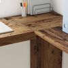 vidaXL Escritorio de Esquina Madera envejecida 140 x 113,5 x 75 cm