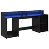 vidaXL Escritorio Roble negro 200 x 55 x 91 cm Madera de ingenier&iacute;a