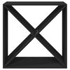 vidaXL Botellero de madera maciza de pino negro 62x25x62 cm