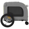 vidaXL Remolque de bicicleta mascotas hierro tela Oxford verde gris