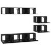 vidaXL Conjunto de mueble de TV 6 pcs Roble Negro Madera contrachapada