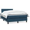 vidaXL Cama box spring con colch&oacute;n terciopelo azul oscuro 120x210 cm