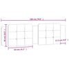 vidaXL Cabecero de cama acolchado Zadar cuero sint&eacute;tico capuchino 180 cm
