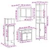 vidaXL Juego de muebles de ba&ntilde;o con estante 4 pcs Roble Sonoma