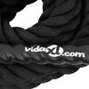 vidaXL Cuerda de batalla negra 9 m 6,8 kg poli&eacute;ster