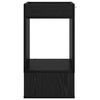 vidaXL Mesa Auxiliar Roble Negro 30 x 30 x 56 cm Madera de ingenier&iacute;a