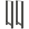vidaXL Patas para mesa de bar antracita (2 unidades, 60 x 110-111 cm, acero)