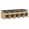 vidaXL Set comedor de jard&iacute;n 11 pzas con cojines rat&aacute;n sint&eacute;tico beige