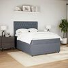vidaXL Cama box spring con colch&oacute;n terciopelo gris oscuro 140x200 cm