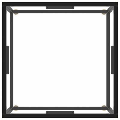 vidaXL Mesa de centro negra con vidrio templado 60x60x35 cm