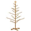vidaXL &Aacute;rbol de Navidad de madera Marr&oacute;n 125 cm Madera maciza de pino