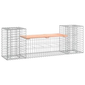vidaXL Banco jard&iacute;n dise&ntilde;o gaviones madera abeto Douglas 183x41x60,5cm