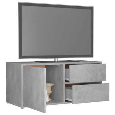 vidaXL Mueble para TV madera contrachapada gris hormigón 80x34x36 cm