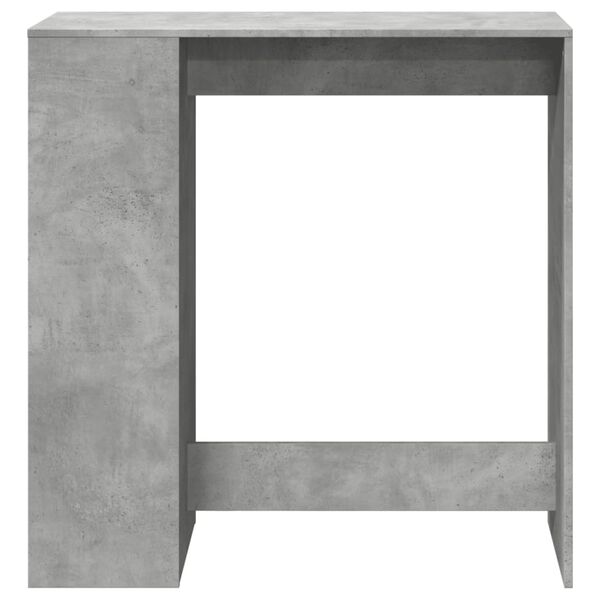 vidaXL Mesa alta bar con estantes madera gris hormigón 101x40x103,5 cm