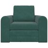vidaXL Sof&aacute; cama Verde oscuro 98 x 71 x 83 cm Terciopelo