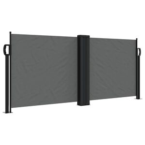 vidaXL Toldo lateral retr&aacute;ctil gris antracita 100x600 cm