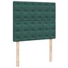 vidaXL Cama box spring con colch&oacute;n terciopelo verde oscuro 120x200 cm