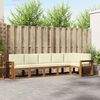vidaXL Conjunto de sof&aacute;s de exterior con coj&iacute;n 6 pcs Natural y Crema