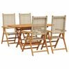 vidaXL Conjunto de Comedor de Jard&iacute;n 5 uds. Beige