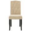 vidaXL Sillas de comedor 6 unidades de terciopelo crema