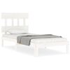 vidaXL Estructura cama sin colch&oacute;n madera maciza pino blanca 100x200cm