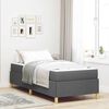vidaXL Estructura de cama con colch&oacute;n Gris oscuro 80 x 200 cm tela