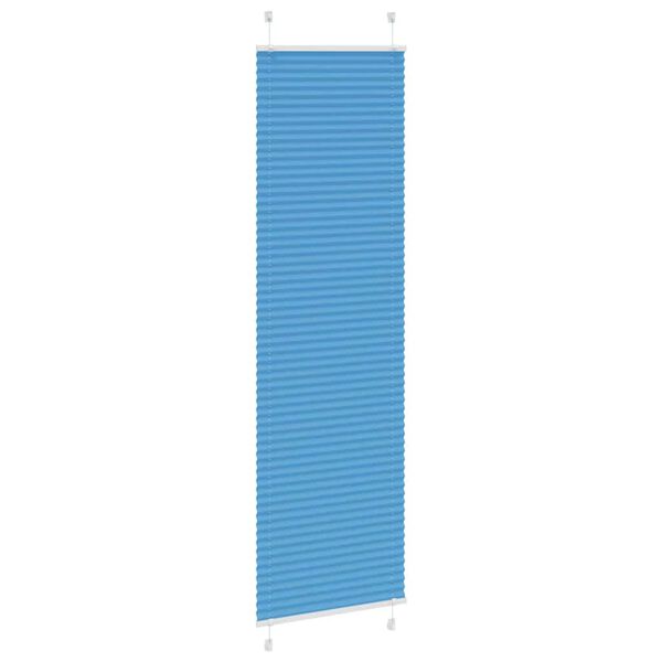 vidaXL Estor Plisado azul 60x200 cm Tela Ancho 59,4 cm Poli&eacute;ster