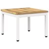 vidaXL Mesa de centro Blanco 49 x 48,5 x 36 cm Madera de Acacia S&oacute;lida