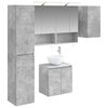 vidaXL Juego de Muebles de Ba&ntilde;o 5 uds. Gris Hormig&oacute;n