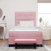 vidaXL Cama tipo Box Spring con colch&oacute;n Rosa 120 x 200 cm Terciopelo