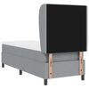 vidaXL Cama tipo Box Spring con colch&oacute;n Gris claro 80 x 200 cm tela