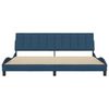 vidaXL Estructura de cama sin colch&oacute;n Hanko tela azul 200x200 cm