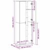 vidaXL Highboard Roble artisan 60 x 35 x 180 cm Madera contrachapada