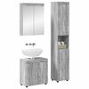 vidaXL Juego de muebles de ba&ntilde;o TULUM Gris Sonoma Madera de ingenier&iacute;a