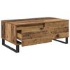 vidaXL Mesa de Caf&eacute; con caj&oacute;n Madera envejecida 90 x 50 x 36,5 cm
