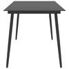 vidaXL Juego de comedor para jard&iacute;n 7 piezas negro