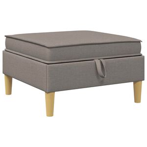 vidaXL Taburete de Sof&aacute; con Almacenamiento Topo 70 x 70 x 40 cm Tela