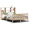 vidaXL Cama con estanter&iacute;a sin colch&oacute;n madera maciza de pino 140x200cm