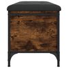 vidaXL Banco almacenaje madera ingenier&iacute;a roble ahumado 102x42x45 cm