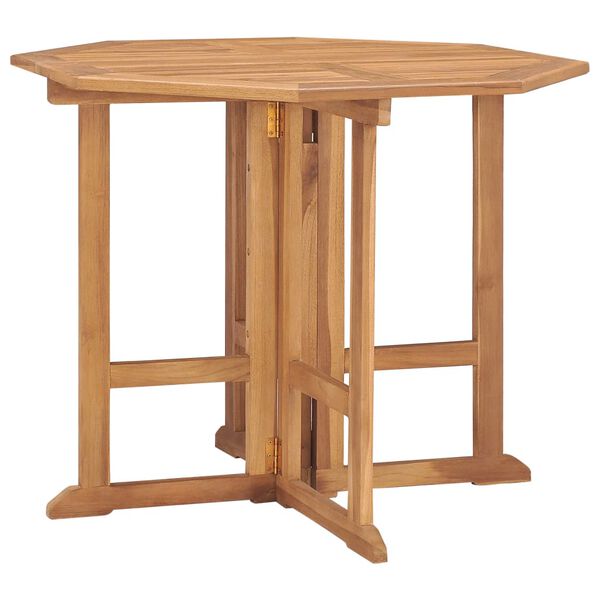 vidaXL Set de comedor de jard&iacute;n plegable 5 pzas madera maciza de teca