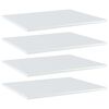 vidaXL Estante estanter&iacute;a 4uds contrachapada blanco brillo 60x50x1,5cm