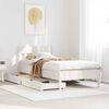 vidaXL Estructura de cama sin colch&oacute;n madera maciza blanca 90x190 cm