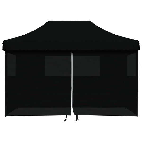 vidaXL Carpa de Fiesta Negro 279 x 410 x 315 cm Tela Oxford
