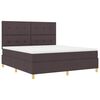 vidaXL Cama tipo Box Spring Marr&oacute;n Oscuro 180 x 200 cm tela
