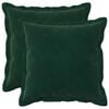 vidaXL Coj&iacute;n con almohada HOUTEN 2 uds. Verde oscuro Terciopelo