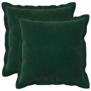 vidaXL Coj&iacute;n con almohada HOUTEN 2 uds. Verde oscuro Terciopelo